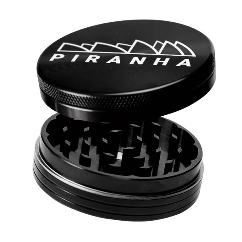 piranha tobacco grinder - 3pc 2" Herb - Black Piranha 2.5" 4-Piece Grinder
