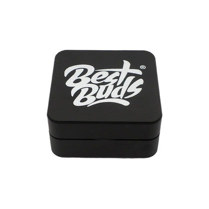 Best Buds Flat Square Aluminium Grinder Onyx