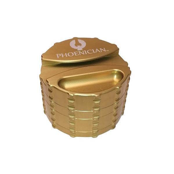 Phoenician 4-Piece Herb Grinder Large Gold